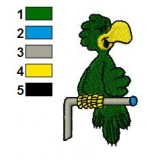Josh the Parrot Embroidery Design 02